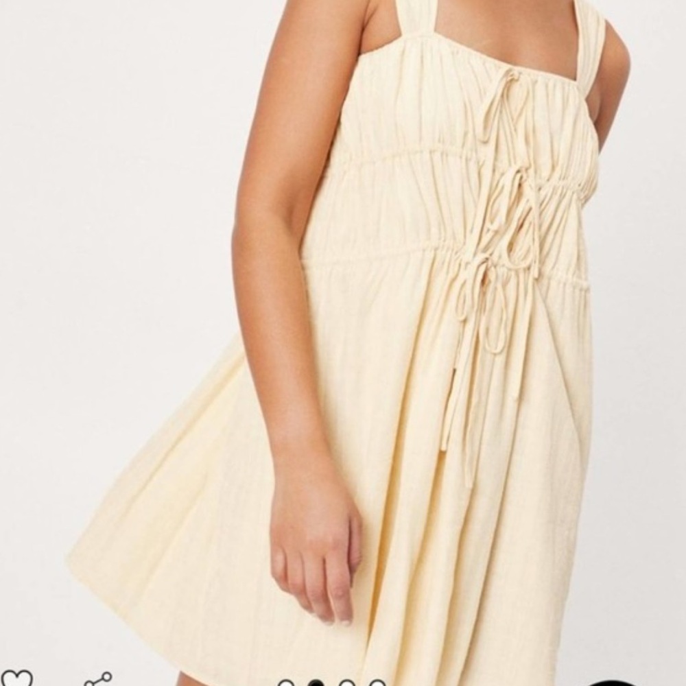 Nastygal Butter Yellow Mini Dress